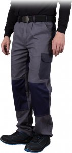 R.E.I.S. BOMER-T - spodnie ochronne do pasa, idealne na upalne dni, 5 kieszeni, kieszenie na nakolanniki, uchwyt na młotek, 100% bawełna, 260-270 g/m 50 1