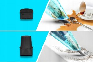 Odkurzacz ręczny TurboTronic Odkurzacz ręczny samochodowy TurboTronic bezprzewodowy bezworkowy 2w1 do prania Srebrny 7