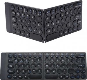 Alogy Klawiatura Alogy Bezprzewodowa składana Bluetooth do Win/iOs/Android + Stojak na biurko 2