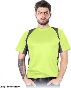 R.E.I.S. TSMODERN - T-shirt męski MODERN z siateczki - żółto-szary 2XL 1