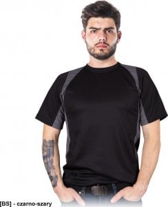 R.E.I.S. TSMODERN - T-shirt męski MODERN z siateczki - czarno-szary 2XL 1