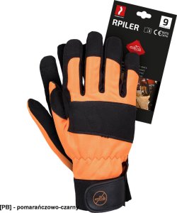 R.E.I.S. RPILER - rękawice ochronne użytkownika ręcznych pilarek łańcuchowych, zapięcie na rzep, ochrona przed ścieraniem, wysoka elastyczność 11 1