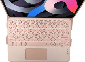 Alogy Etui Alogy Klawiatura Bluetooth Touchpad 4w1 Magnetyczne Pencil do Apple iPad Air 4 2020 / 5 2022 Różowe + Mysz Bluetooth 5.0 5