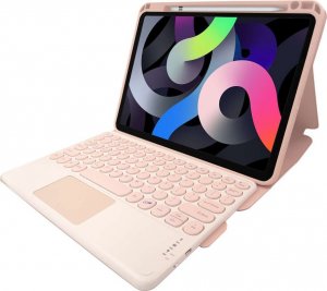 Alogy Etui Alogy Klawiatura Bluetooth Touchpad 4w1 Magnetyczne Pencil do Apple iPad Air 4 2020 / 5 2022 Różowe + Mysz Bluetooth 5.0 6
