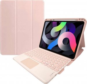 Alogy Etui Alogy Klawiatura Bluetooth Touchpad 4w1 Magnetyczne Pencil do Apple iPad Air 4 2020 / 5 2022 Różowe + Mysz Bluetooth 5.0 8