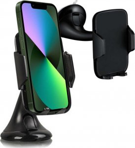 4kom.pl Uchwyt samochodowy Uniwersalny Holder do auta do telefonu na szybę deskę kokpit Black 2