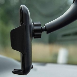 4kom.pl Uchwyt samochodowy Uniwersalny Holder do auta do telefonu na szybę deskę kokpit Black 5