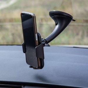 4kom.pl Uchwyt samochodowy Uniwersalny Holder do auta do telefonu na szybę deskę kokpit Black 9