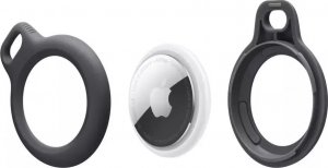 4kom.pl Brelok Rough TPU karabińczyk do Apple AirTag Black 2