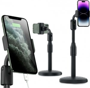 4kom.pl Uchwyt stojak na biurko podstawka statyw biurkowy na telefon smartfon do filmów zdjęć 1