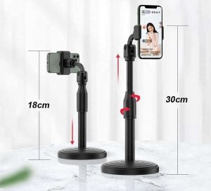 4kom.pl Uchwyt stojak na biurko podstawka statyw biurkowy na telefon smartfon do filmów zdjęć 3