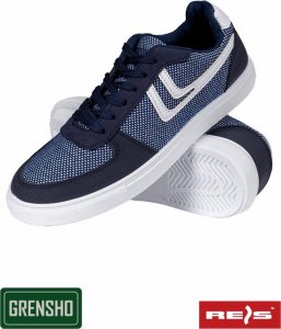 R.E.I.S. BSCASUAL - Buty sportowe typu trampki CASUAL, tkane - beżowo-biały 43 3