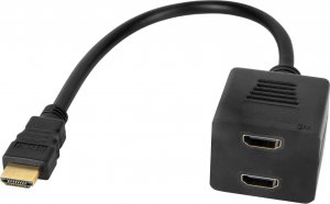 Adapter AV Cabletech Adapter wtyk HDMI - 2x gniazdo HDMI 20 cm 1