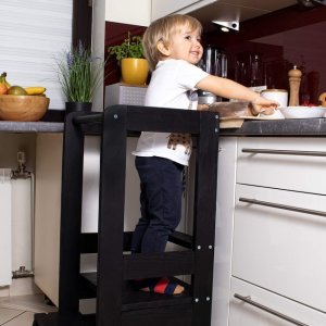 Springos Pomocnik kuchenny 90cm kitchen helper, podest dla dzieci 90 cm czarny UNIWERSALNY 15
