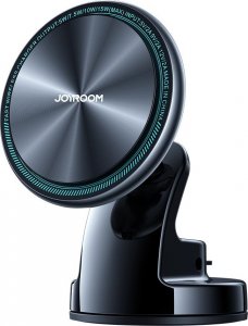 Joyroom Joyroom samochodowy uchwyt magnetyczny bezprzewodowa indukcyjna ładowarka Qi 15W (kompatybilna z MagSafe do iPhone) na deskę rozdzielczą srebrny (JR-ZS290) 1