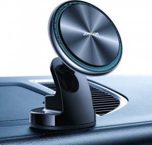 Joyroom Joyroom samochodowy uchwyt magnetyczny bezprzewodowa indukcyjna ładowarka Qi 15W (kompatybilna z MagSafe do iPhone) na deskę rozdzielczą srebrny (JR-ZS290) 2