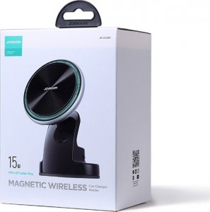Joyroom Joyroom samochodowy uchwyt magnetyczny bezprzewodowa indukcyjna ładowarka Qi 15W (kompatybilna z MagSafe do iPhone) na deskę rozdzielczą srebrny (JR-ZS290) 5