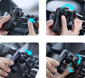 Joyroom Joyroom samochodowy uchwyt magnetyczny bezprzewodowa indukcyjna ładowarka Qi 15W (kompatybilna z MagSafe do iPhone) na kratkę nawiewu (JR-ZS295) 17