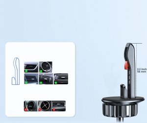 Joyroom Joyroom samochodowy uchwyt magnetyczny bezprzewodowa indukcyjna ładowarka Qi 15W (kompatybilna z MagSafe do iPhone) na kratkę nawiewu (JR-ZS295) 4