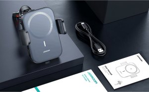 Joyroom Joyroom samochodowy uchwyt magnetyczny bezprzewodowa indukcyjna ładowarka Qi 15W (kompatybilna z MagSafe do iPhone) na kratkę nawiewu (JR-ZS295) 6