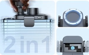 Joyroom Joyroom samochodowy uchwyt magnetyczny bezprzewodowa indukcyjna ładowarka Qi 15W (kompatybilna z MagSafe do iPhone) na kratkę nawiewu (JR-ZS295) 7