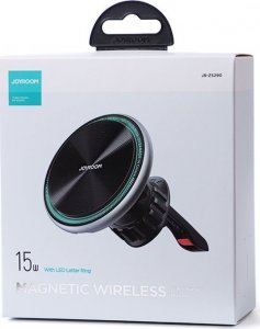 Joyroom Joyroom samochodowy uchwyt magnetyczny bezprzewodowa indukcyjna ładowarka Qi 15W (kompatybilna z MagSafe do iPhone) na kratkę nawiewu srebrny (JR-ZS290) 5