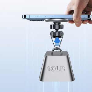 Joyroom Joyroom samochodowy uchwyt magnetyczny bezprzewodowa indukcyjna ładowarka Qi 15W (kompatybilna z MagSafe do iPhone) na kratkę nawiewu srebrny (JR-ZS290) 8