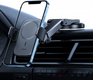 Joyroom Joyroom samochodowy uchwyt magnetyczny bezprzewodowa indukcyjna ładowarka Qi 15W (kompatybilna z MagSafe do iPhone) na deskę rozdzielczą (JR-ZS295) 12