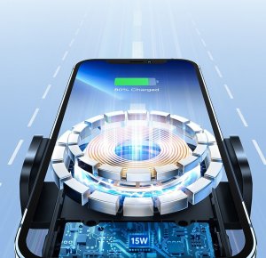Joyroom Joyroom samochodowy uchwyt magnetyczny bezprzewodowa indukcyjna ładowarka Qi 15W (kompatybilna z MagSafe do iPhone) na deskę rozdzielczą (JR-ZS295) 19