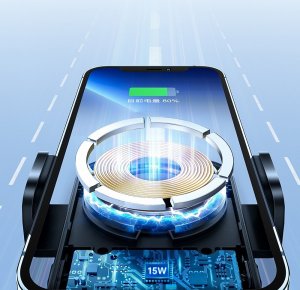 Joyroom Joyroom samochodowy uchwyt magnetyczny bezprzewodowa indukcyjna ładowarka Qi 15W (kompatybilna z MagSafe do iPhone) na deskę rozdzielczą (JR-ZS295) 3