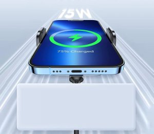 Joyroom Joyroom samochodowy uchwyt magnetyczny bezprzewodowa indukcyjna ładowarka Qi 15W (kompatybilna z MagSafe do iPhone) na deskę rozdzielczą (JR-ZS295) 8