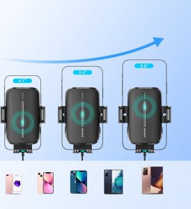 Joyroom Joyroom uchwyt samochodowy z ładowarką bezprzewodową 15W na kokpit deskę rozdzielczą czarny (JR-ZS245) 7