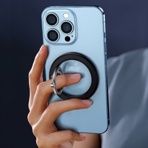 Joyroom Joyroom zestaw wielofunkcyjny magnetyczny uchwyt samochodowy ring podstawka do telefonu czarny (JR-ZS294) 2