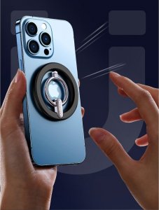 Joyroom Joyroom zestaw wielofunkcyjny magnetyczny uchwyt samochodowy ring podstawka do telefonu czarny (JR-ZS294) 7