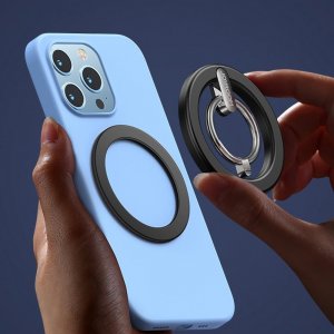 Joyroom Joyroom zestaw wielofunkcyjny magnetyczny uchwyt samochodowy ring podstawka do telefonu czarny (JR-ZS294) 8