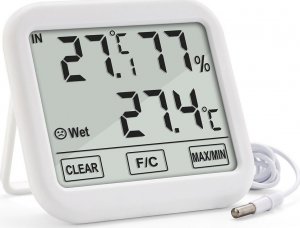 Stacja pogodowa GreenBlue Stacja pogody z sondą zewnętrzną 1,5m GreenBlue, długość przewodu 1,5m,  bateria 2xAAA, GB381 8