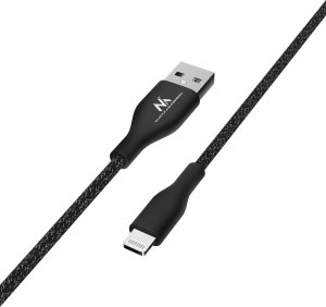 Kabel USB Maclean USB-A - Lightning 1 m Czarny (MCE845B) 3