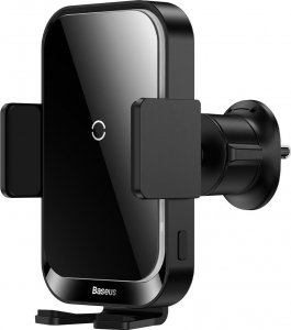 Baseus Baseus Halo uchwyt samochodowy do telefonu z ładowarką indukcyjną 15W na kartkę czarny (SUDD000001) 1