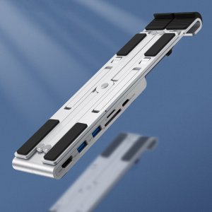 Choetech Choetech podstawka stacja wielofunkcyjna do laptopa PD/USB-C HDMI(4K/30Hz)/2xUSB-A/1xUSB-C/1xSD/1xTF czarny (HUB-M43) 3