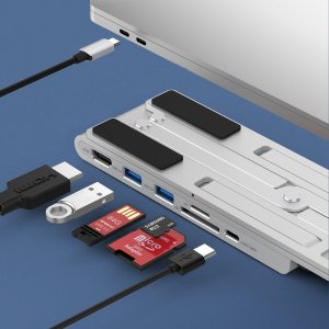 Choetech Choetech podstawka stacja wielofunkcyjna do laptopa PD/USB-C HDMI(4K/30Hz)/2xUSB-A/1xUSB-C/1xSD/1xTF czarny (HUB-M43) 7