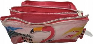 Piórnik Zaska FLAMING Piórnik Saszetka Kosmetyczka 3 komory 4