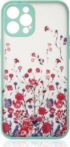 Hurtel Design Case etui do iPhone 12 Pro pokrowiec w kwiaty jasnoniebieski 1