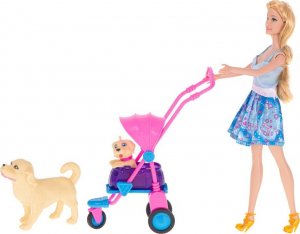 Kontext Lalka spacer z pieskami w wózku spacerówka 3