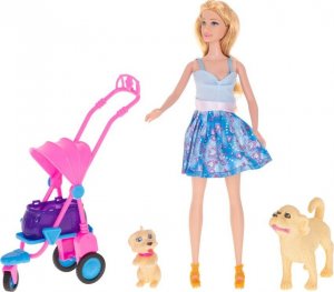 Kontext Lalka spacer z pieskami w wózku spacerówka 4