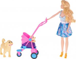 Kontext Lalka spacer z pieskami w wózku spacerówka 8