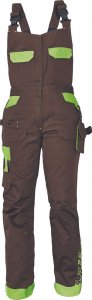 CERVA YOWIE - damskie ogrodniczki, 97% bawełna, 3% Spandex, 260 g/m2 - brązowy/zielony 38 3
