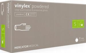 Mercator Medical rękawice ochronne vinylex powdered roz. S 100szt. RD21015002 1