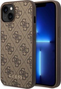Guess Guess 4G Metal Gold Logo - Etui iPhone 14 (brązowy) 1