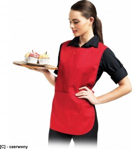 R.E.I.S. TN-1K -  tunika dla gastronomi  damska z kieszenią - czerwony XL 1