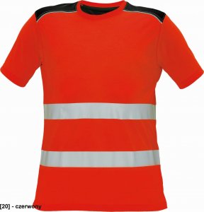 CERVA KNOXFIELD HI-VIS - t-shirt - czerwony S 1
